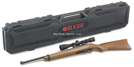 Ruger 31159 10/22 Semi-Auto Rifle, 22 LR, 18.5" bbl, Blued, Wood Stock, Viridian EON 3-9x40 Scope, Hard Case, 10+1 Rnd