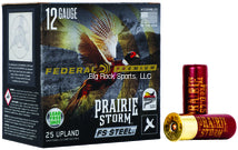 Federal PFSX147FS 3 Shotshell Prairie Storm 12GA 2 3/4" 1-1/8 OZ 3 FS Steel Box of 25