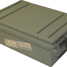 MTM ACR4-18 Ammo Crate Utility Box, 17.2" x 10.7" x 5.5"H, Up to 65 lbs, Side Handles, O-Ring Seal, Army Green