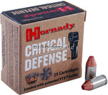 Hornady 90080 Critical Defense Pistol Ammo 380 ACP, FTX, 90 Gr, 1000 fps, 25 Rnd, Boxed
