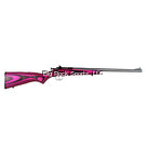 Keystone KSA2226 Crickett Bolt Action Youth Rifle, 22 LR, Single Shot, 16.125" SS Barrel, EZ Loader, Pink/Black Laminate Stock
