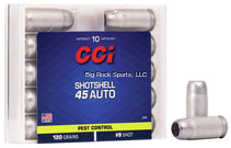 CCI 3745 Centerfire Pistol Shotshell 45 ACP, 120 Gr, 1100 fps, 10 Rnd, Boxed
