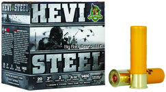 HEVI-Shot HS62002 Steel Shotshell 20 GA, 3 in, No. 2, 7/8oz, 1400 fps, 25 Rnd per Box