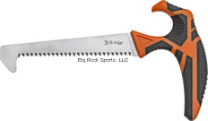 Elk Ridge ER-TKSAW001CS Trek Saw, 5.50" 5Cr15 Bone Saw, Orange/Black TPR Handle, Nylon Fiber Sheath