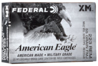 Federal AE223JX American Eagle Rifle Ammo 223 REM, FMJBT, 55Gr 3240 fps, 20 Rnds