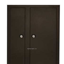HQ Outfitters HQ-GC10-DD 10 Gun Double Double Door Cabinet, Key Lock, Black