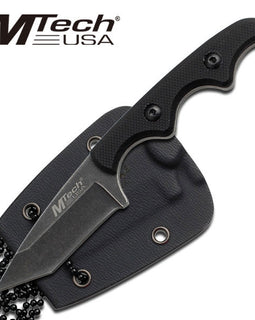 MTECH USA Fixed Blade Neck Knife Tanto Blade With G-10 Handle